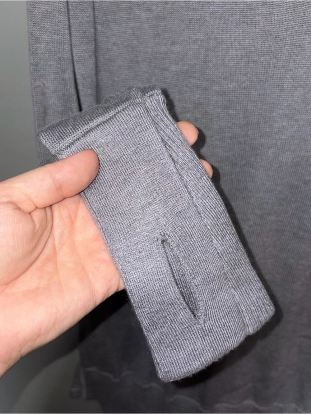 Lululemon Unity Pullover Sweater Drop Back Heathered Fossil Gray Size 10